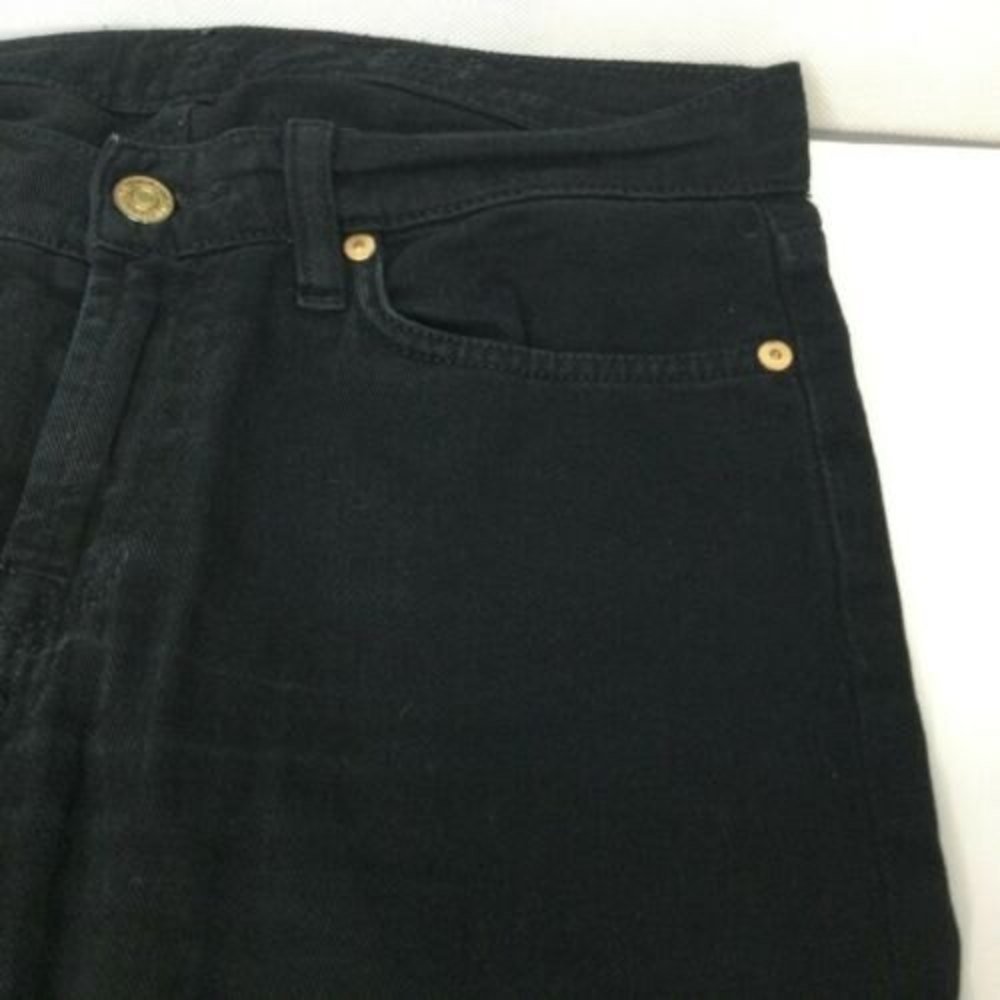SEVEN 7 For All Mankind Jeans Sz 27 Slim Skinny Stretch Ankle Jeans Black